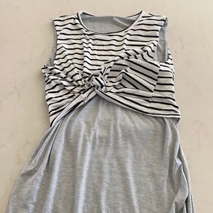 knot hem maternity dress